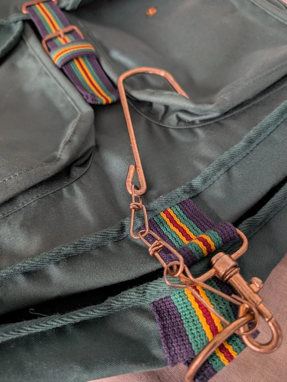 Vintage Ralph Lauren Dark Green Garment Bag With Chain/Hook Rare!